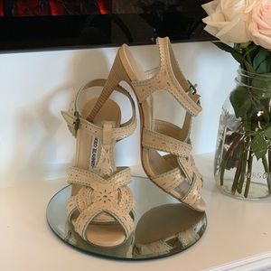 Manolo Blahnik Laser Cut Sandals